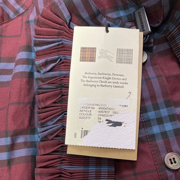 Burberry Laysan Ruffle Bib Shirt - Picture 7 of 7